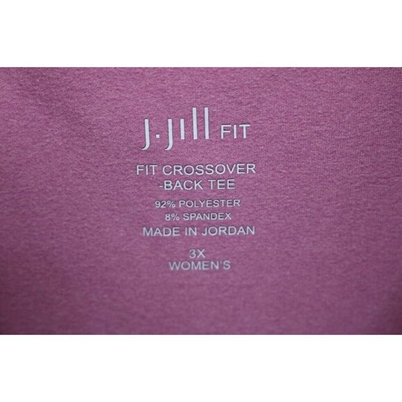 J.Jill Fit Crossover Back Purple Tee-Size 3X - Picture 5 of 8